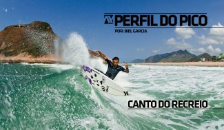 Biel Garcia, nosso anfitrião no Canto do Recreio, sabe bem como dar retono para os patrocinadores surfando no quintal de casa. Foto: Fellipe Ditadi.