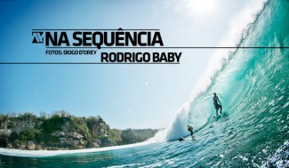 Rodrigo Baby realizando seu sonho no swell do ano em Padang Padang. Foto: Diogo D'orey