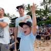 A família de K.P e Dan Ross na torcida. Foto: ASP