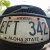 Placa do carro no Hawaii