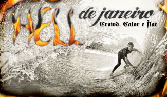 Tiago Arraes "segurando a barra" do verão carioca em Ipanema. Muitas vezes é melhor estar dentro d'água mesmo com as marolas fechando, porque nunca se sabe quando o flat voltará a reinar na cidade. Foto: Pedro Fortes