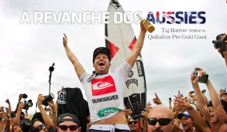 Taj Burrow celebrando a vitória em cima de Adriano de Souza, na final do Quiksilver Pro Gold Coast 2012. Foto: ASP/Kirstin