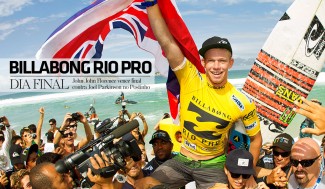No último dia de Billabong Rio Pro, o mar, apesar de menor, ainda proporcionava tubos e rampas para aéreos. O cenário era perfeito para o tipo de surf progressivo do prodígio havaiano John John Florence. Foto: ASP No último dia de Billabong Rio Pro, o mar, apesar de menor, ainda proporcionava tubos e rampas para aéreos. O cenário era perfeito para o tipo de surf progressivo do prodígio havaiano John John Florence. Foto: ASP