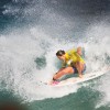 Carissa Moore, vivendo momentos menos turbulentos durante sua campanha vencedora no Billabong Rio Pro do ano passado. Foto: Marcos Myara Carissa Moore, vivendo momentos menos turbulentos durante sua campanha vencedora no Billabong Rio Pro do ano passado. Foto: Marcos Myara