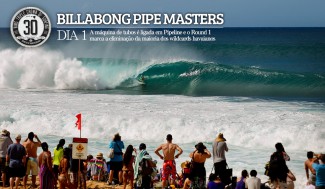 Logo no primeiro dia de janela, a última etapa do WCT, e também do Vans Hawaiian Triple Crown, teve início com um swell que se intensificou durante o dia. Diferente do que aconteceu no ano passado, muitos dos wildcards havaianos foram eliminados no Round 1. Foto: Cestari Logo no primeiro dia de janela, a última etapa do WCT, e também do Vans Hawaiian Triple Crown, teve início com um swell que se intensificou durante o dia. Diferente do que aconteceu no ano passado, muitos dos wildcards havaianos foram eliminados no Round 1. Foto: Cestari
