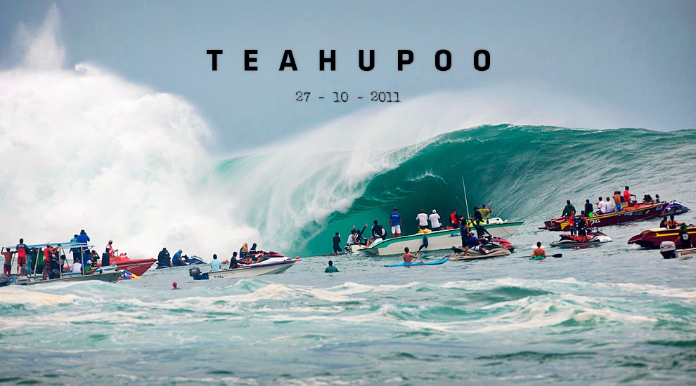 O dia em que a comunidade mundial do surf parou para assistir do line-up e pelo webcast ao vivo, ao redor do mundo inteiro, o espetáculo em Teahupoo. Foto: tim-mckenna.com / Surfline