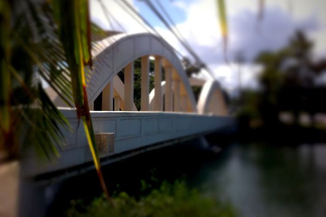 Ponte de Haleiwa, cartão postal do North Shore. Foto: Cestari / ASP