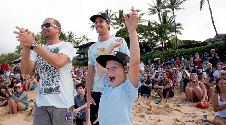 A família de K.P e Dan Ross na torcida. Foto: ASP