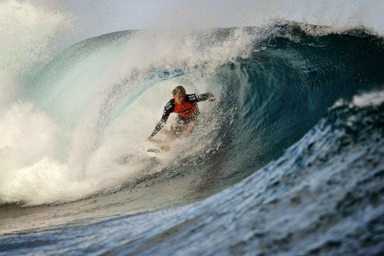 John John Florence causando estrago no inside. Foto: ASP