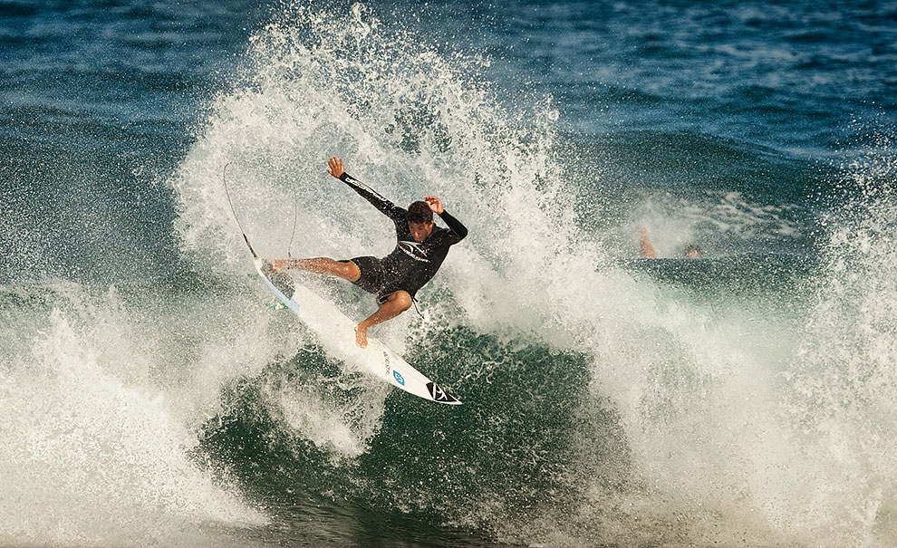 O baiano Marco Fernandez podia ser visto quase diariamente acabando com o lip de Rocky Point. Foto: André Portugal