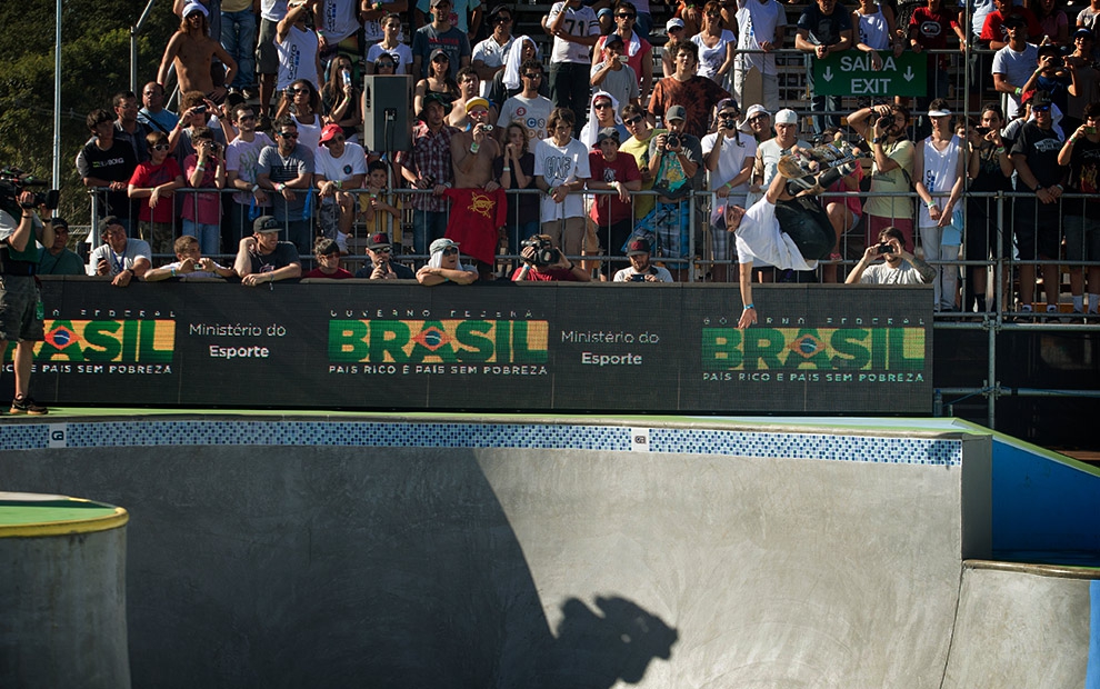 Na modalidade Skateboard Park, Pedro Barros levou o ouro com folga. 540. Foto: Bryce Kanights/ESPN