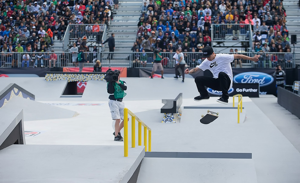 Luan Oliveira terminou em um sólido 5º lugar no Street League. Foto: Bryce Kanights / ESPN Images