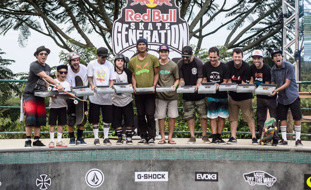 Os premiados do RedBull Skate Generation 2014.